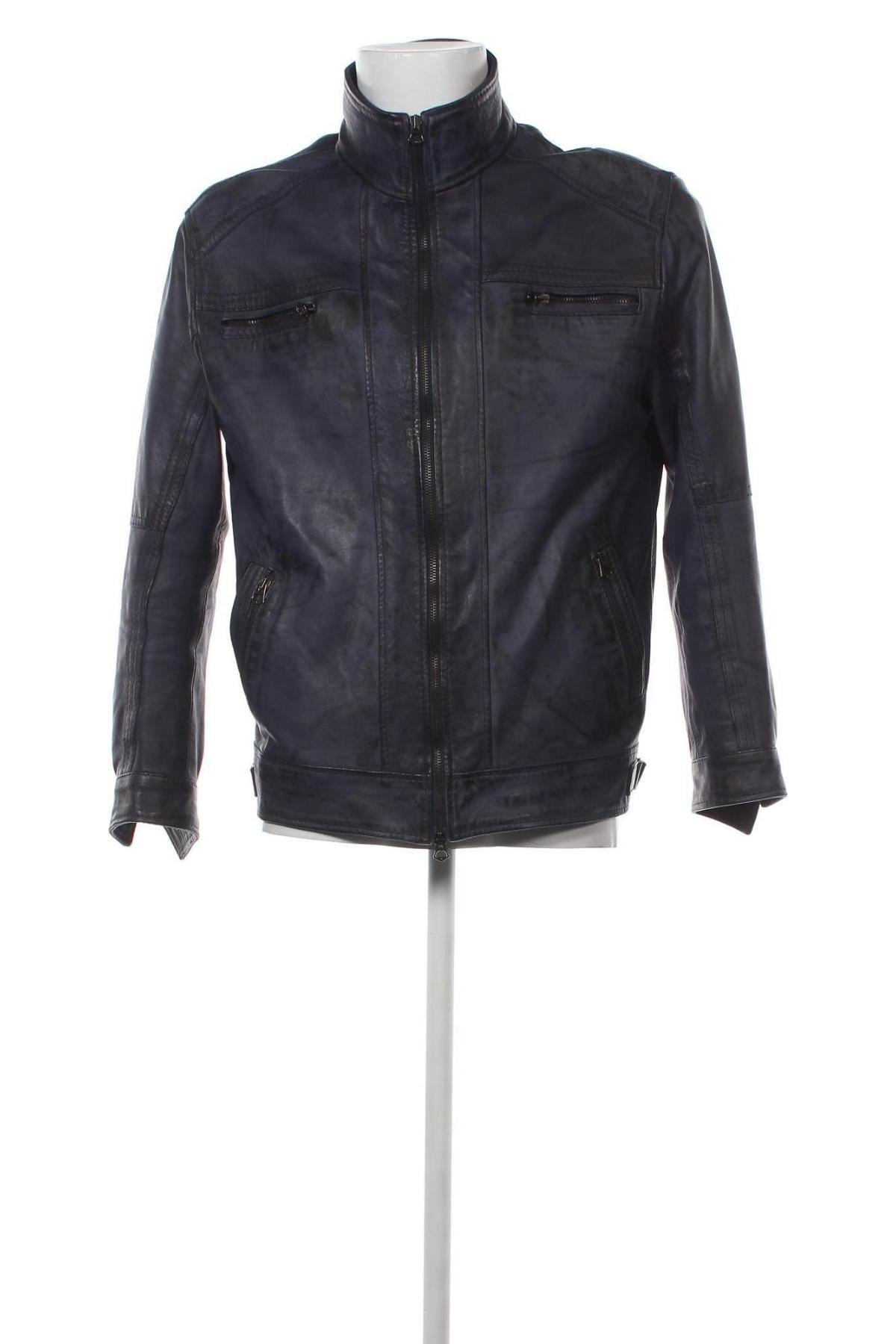 Pánská kožená bunda , Velikost L, Barva Modrá, Cena  1 243,00 Kč