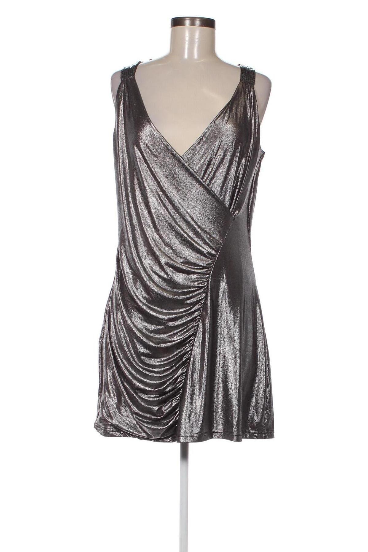 Φόρεμα Crazy World, Μέγεθος XL, Χρώμα Ασημί, Τιμή 17,94 €