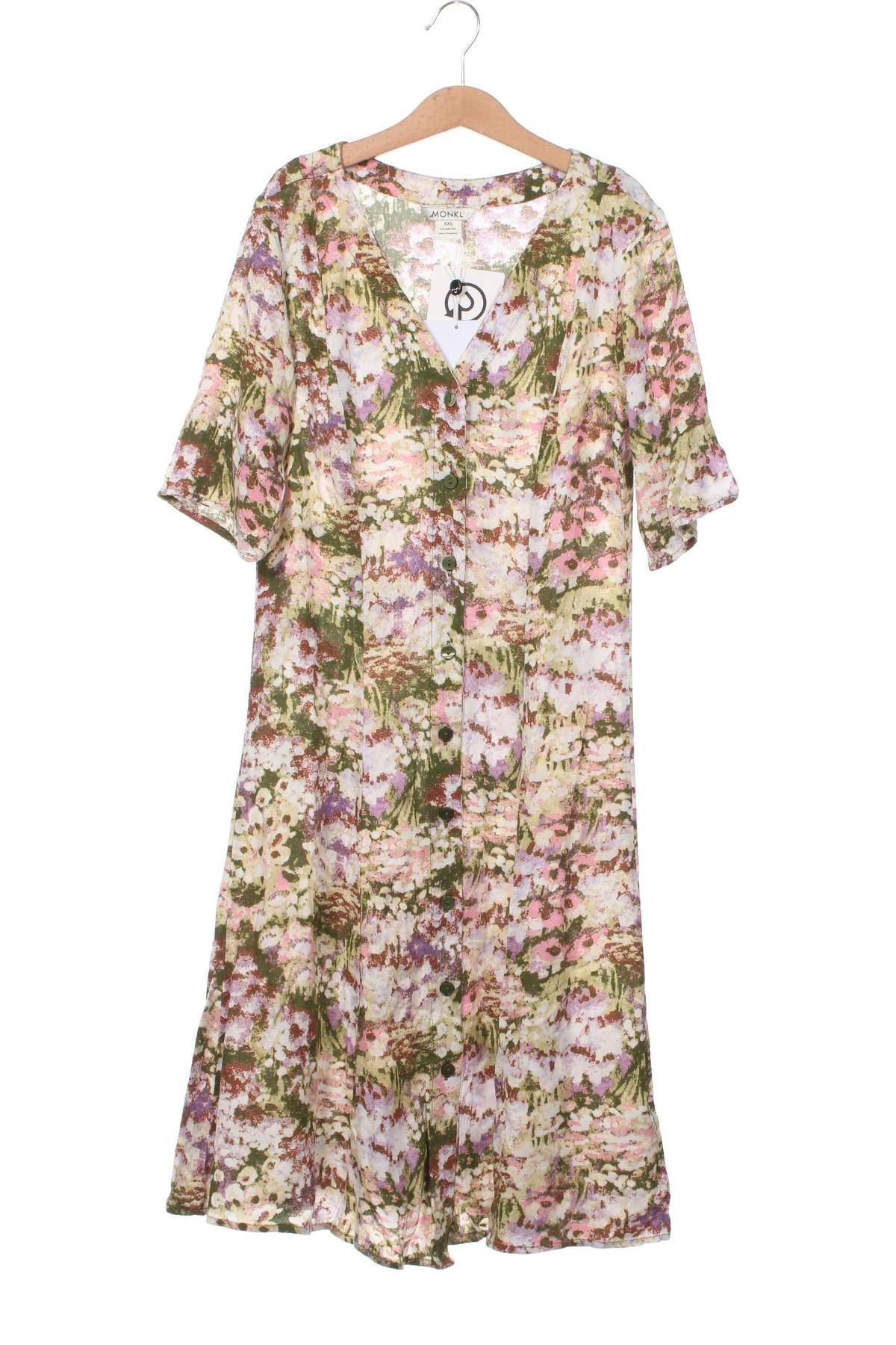 Kleid Monki, Größe XXS, Farbe Mehrfarbig, Preis € 6,32