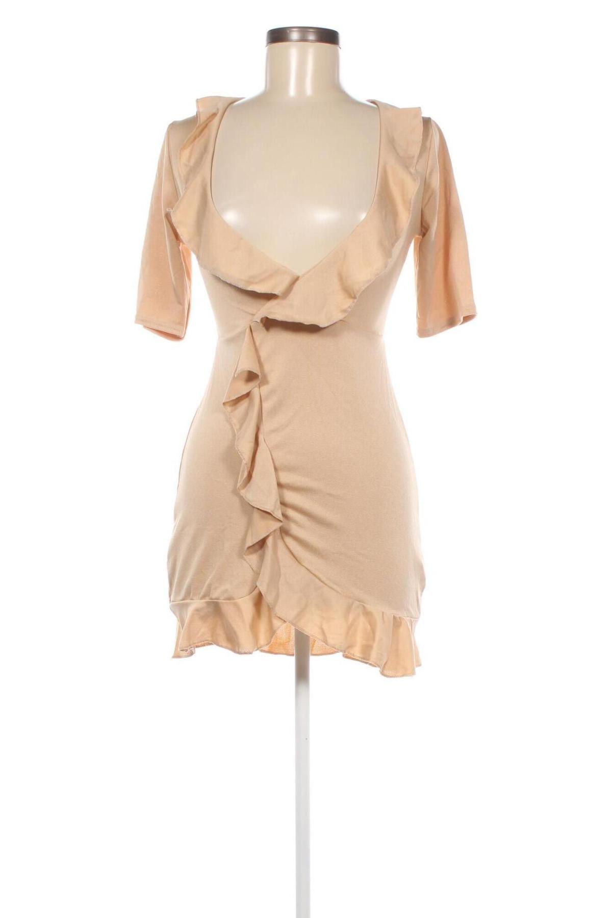 Kleid Pretty Little Thing, Größe S, Farbe Beige, Preis 6,40 €
