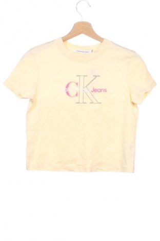 Damen T-Shirt Calvin Klein Jeans, Größe XS, Farbe Gelb, Preis € 57,99