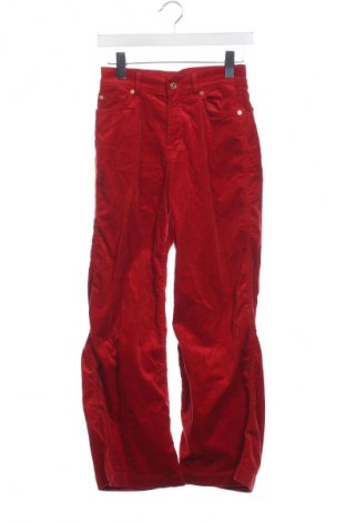 Pantaloni de velvet de femei 7 For All Mankind, Mărime S, Culoare Roșu, Preț 436,11 Lei