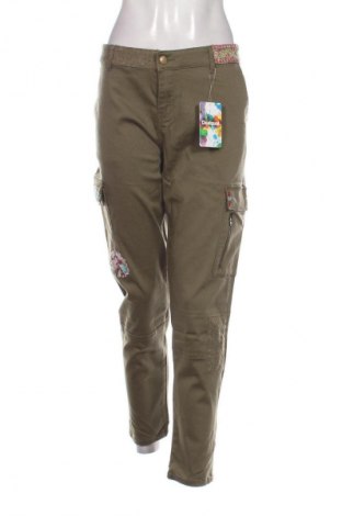 Pantaloni de femei Desigual, Mărime XL, Culoare Verde, Preț 357,00 Lei