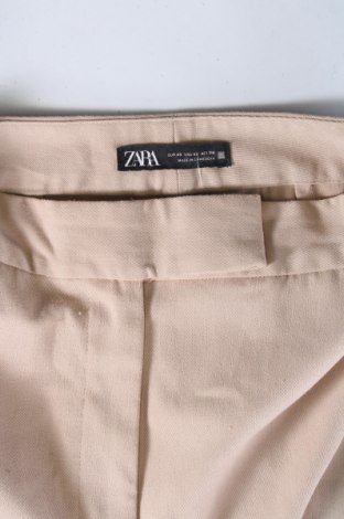 Дамски панталон Zara, Размер XS, Цвят Бежов, Цена 27,37 лв.