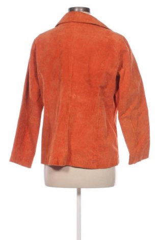 Damen Lederjacke, Größe L, Farbe Orange, Preis 33,99 €