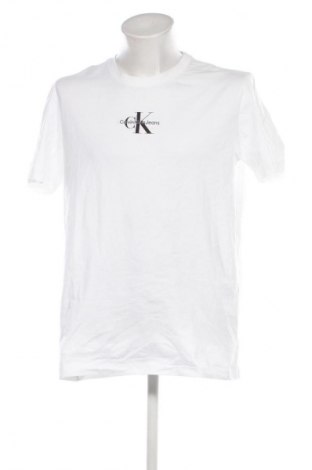 Herren T-Shirt Calvin Klein Jeans, Größe XL, Farbe Weiß, Preis € 37,99