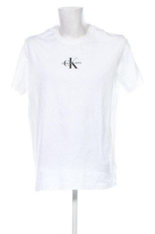 Мъжка тениска Calvin Klein Jeans, Размер XL, Цвят Бял, Цена 82,99 лв.