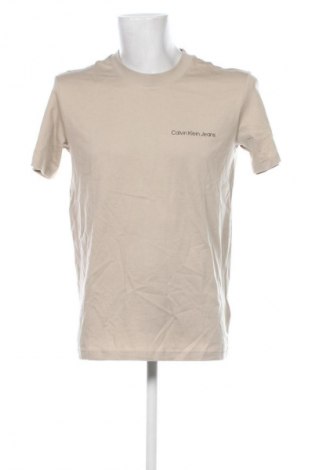 Tricou de bărbați Calvin Klein Jeans, Mărime M, Culoare Bej, Preț 120,99 Lei