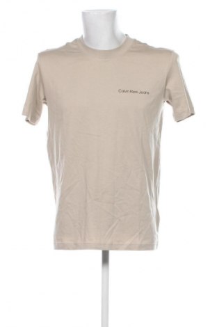 Herren T-Shirt Calvin Klein Jeans, Größe M, Farbe Beige, Preis € 30,99