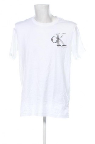 Herren T-Shirt Calvin Klein Jeans, Größe XL, Farbe Weiß, Preis € 35,99