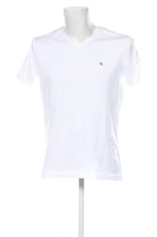 Herren T-Shirt Calvin Klein Jeans, Größe L, Farbe Weiß, Preis € 40,99