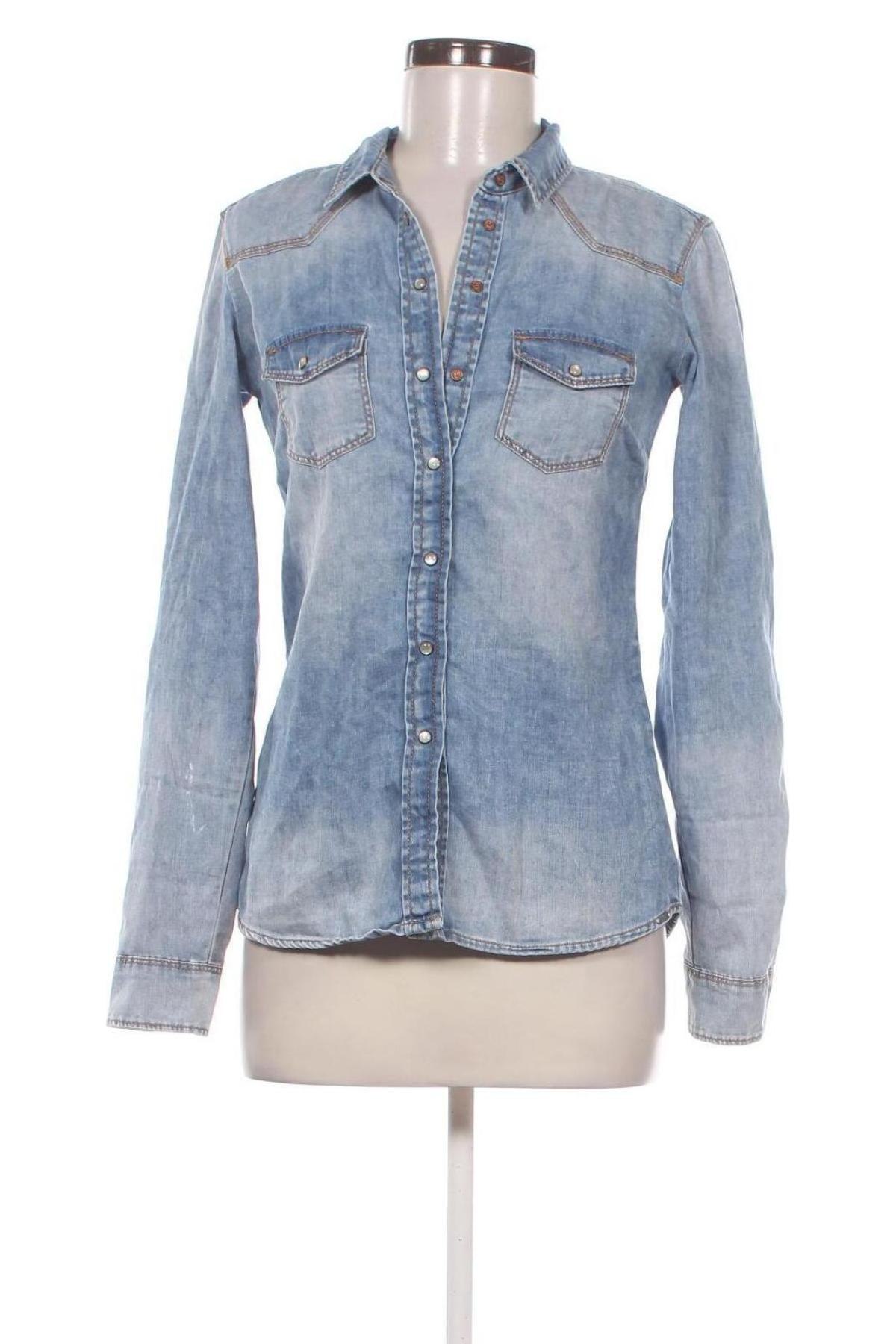 Damenbluse Bershka, Größe S, Farbe Blau, Preis 12,79 €