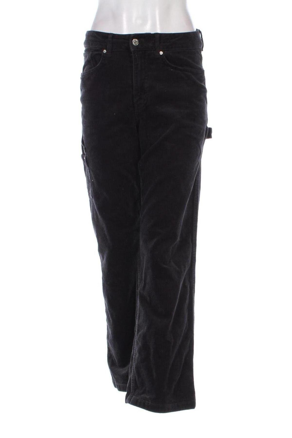 Pantaloni de velvet de femei H&M, Mărime S, Culoare Negru, Preț 74,00 Lei