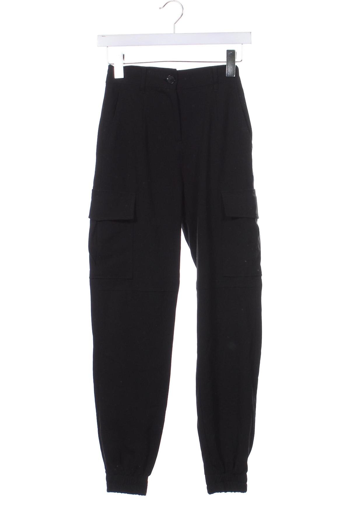 Pantaloni de femei Bershka, Mărime XXS, Culoare Negru, Preț 94,99 Lei