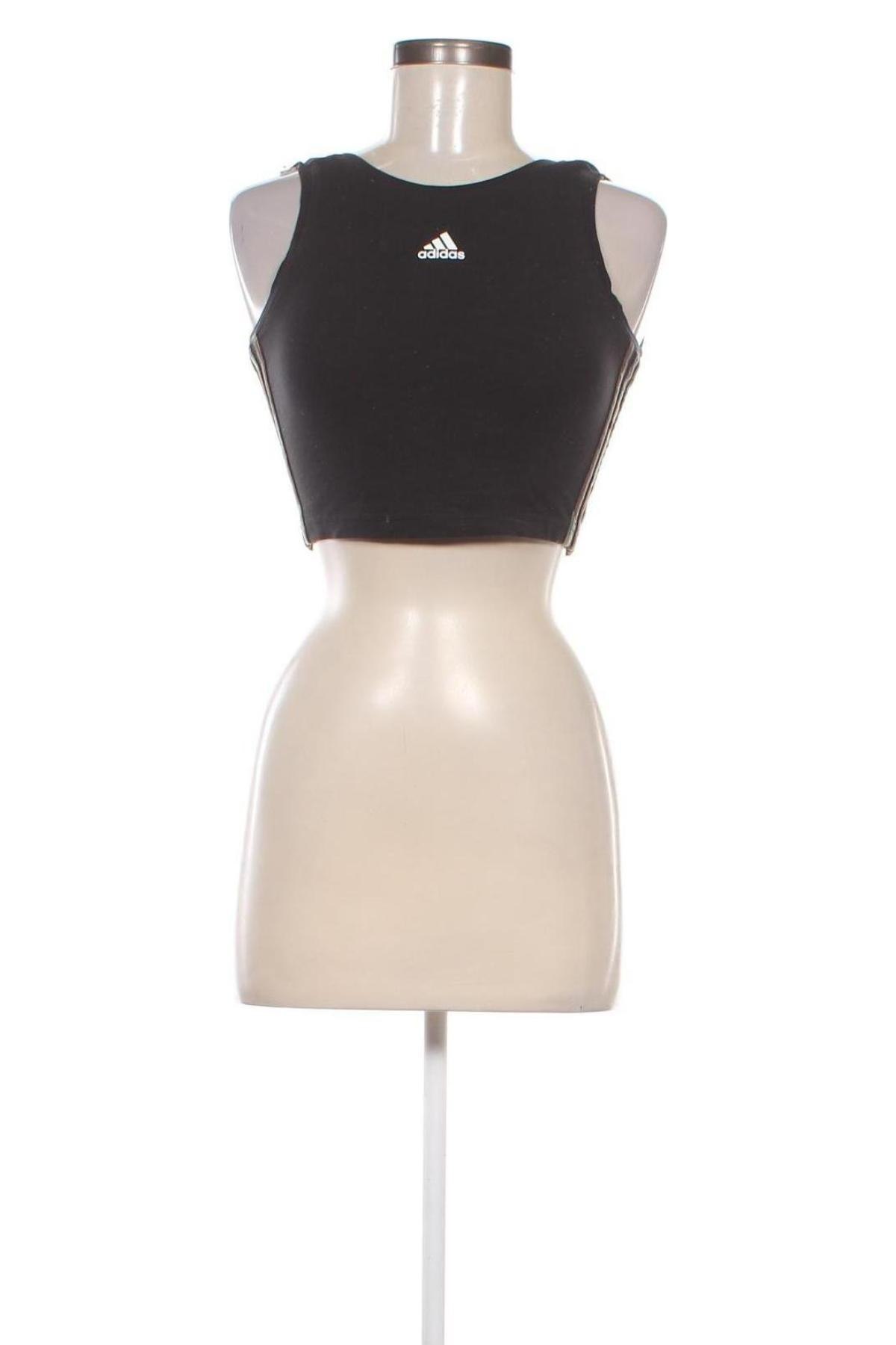 Damen Sporttop Adidas, Größe M, Farbe Schwarz, Preis € 17,39