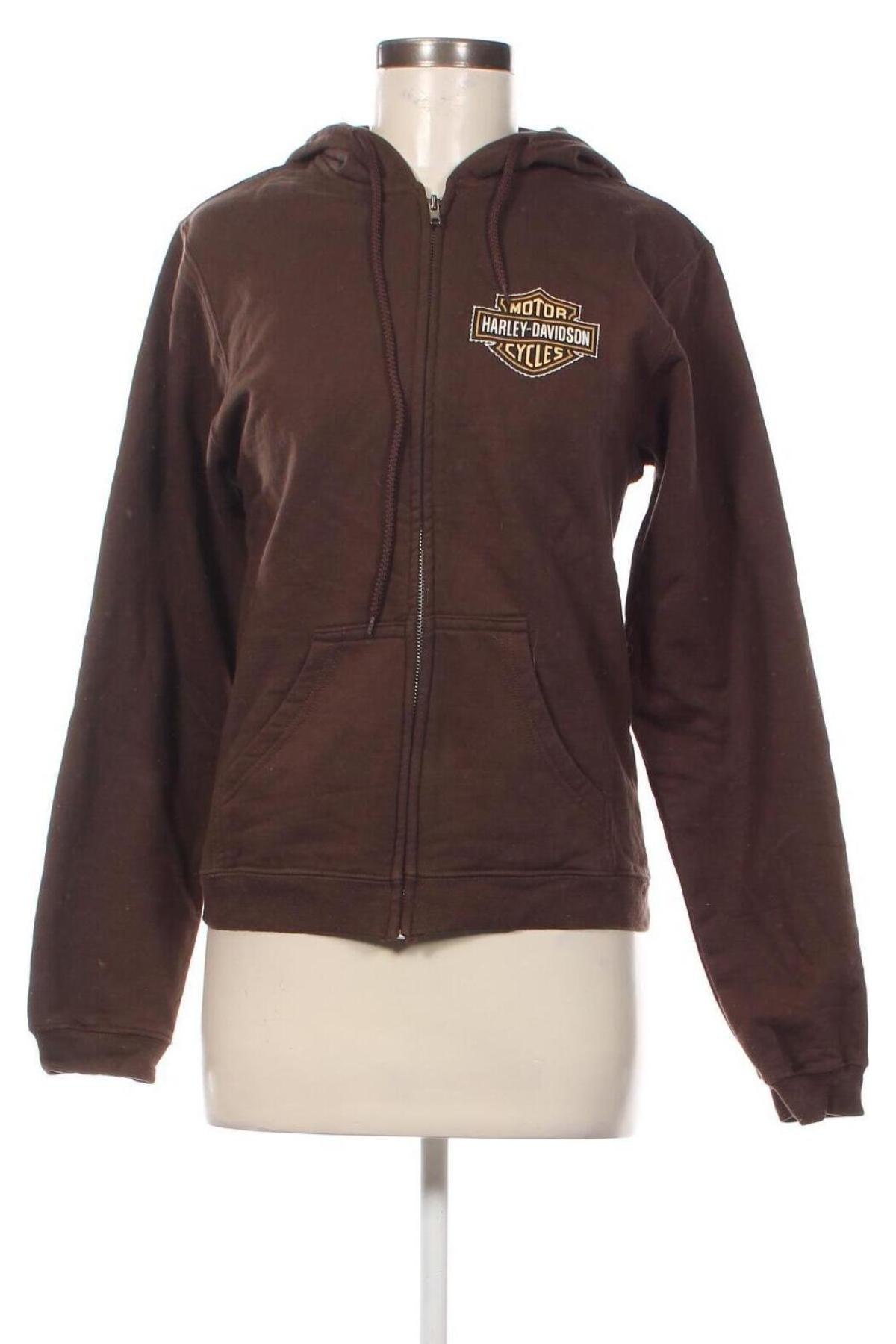 Damen Sweatshirt Harley-Davidson, Größe S, Farbe Braun, Preis 13,99 €