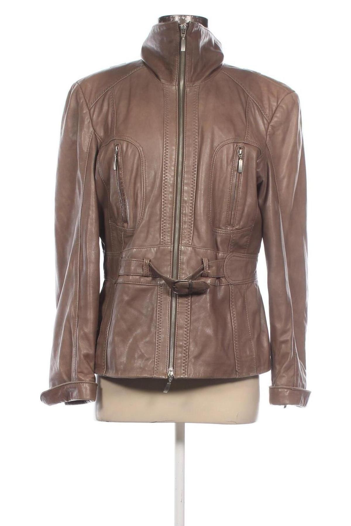 Damen Lederjacke Biba, Größe L, Farbe Grau, Preis 66,99 €