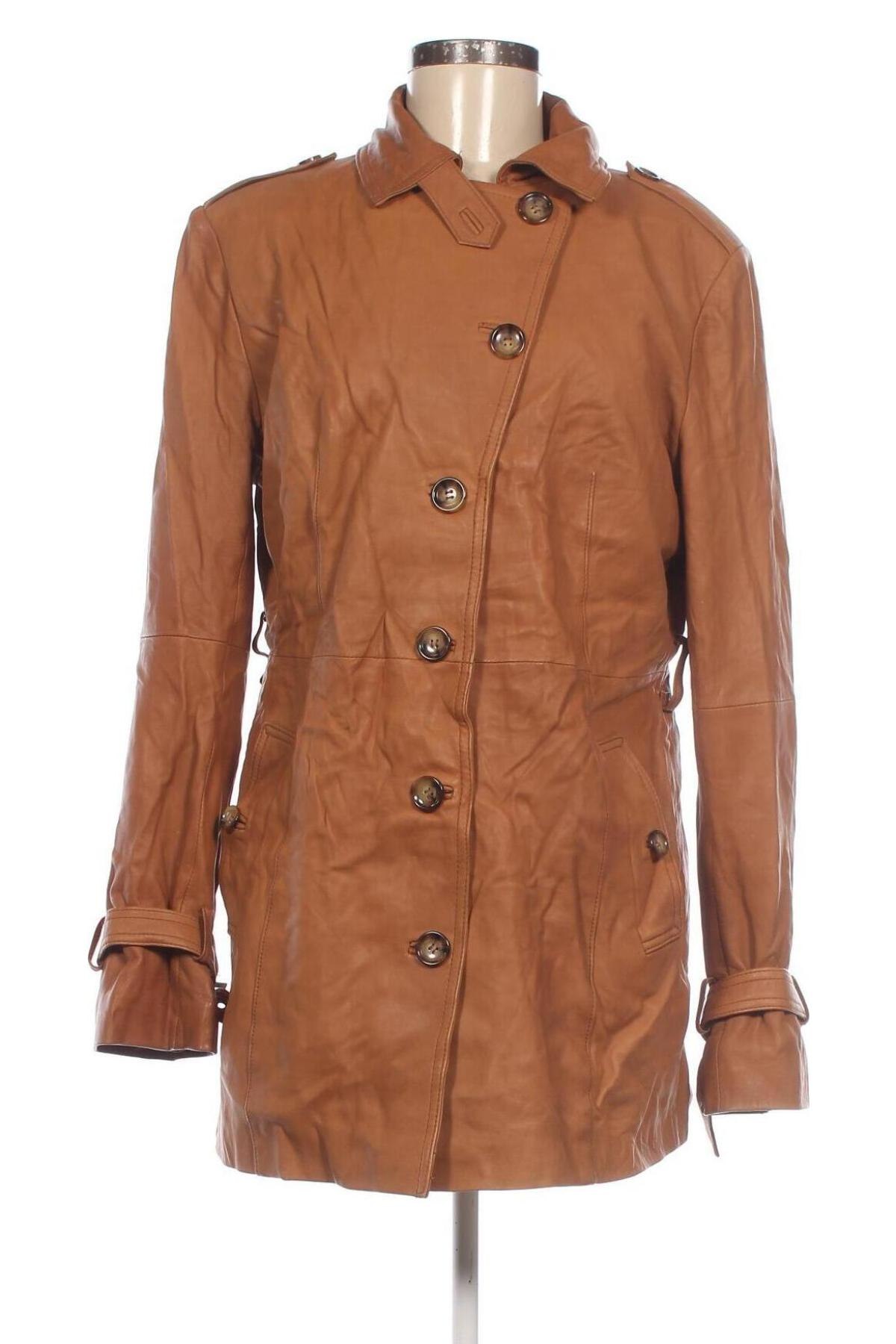 Damen Lederjacke TCM, Größe L, Farbe Beige, Preis 50,99 €