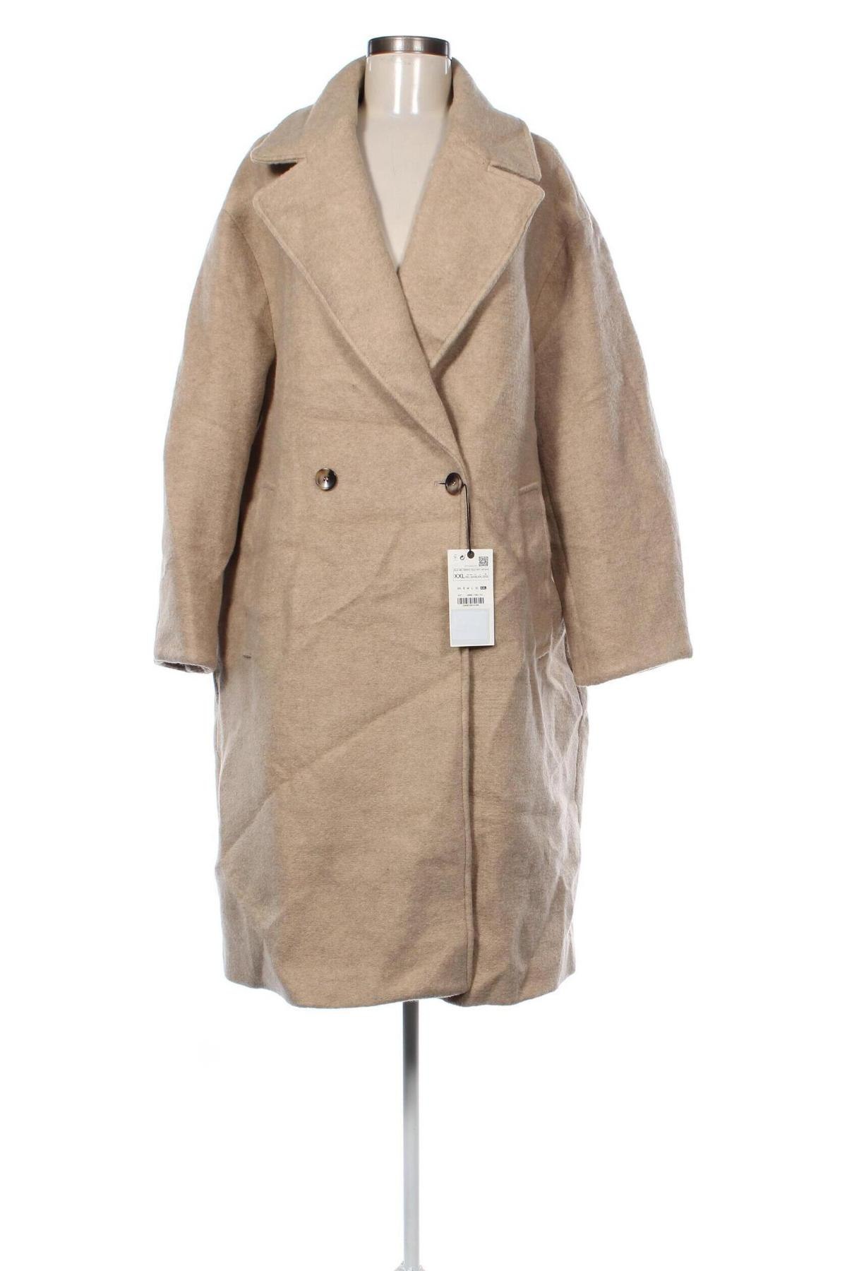 Damenmantel Zara, Größe XXL, Farbe Beige, Preis € 71,99