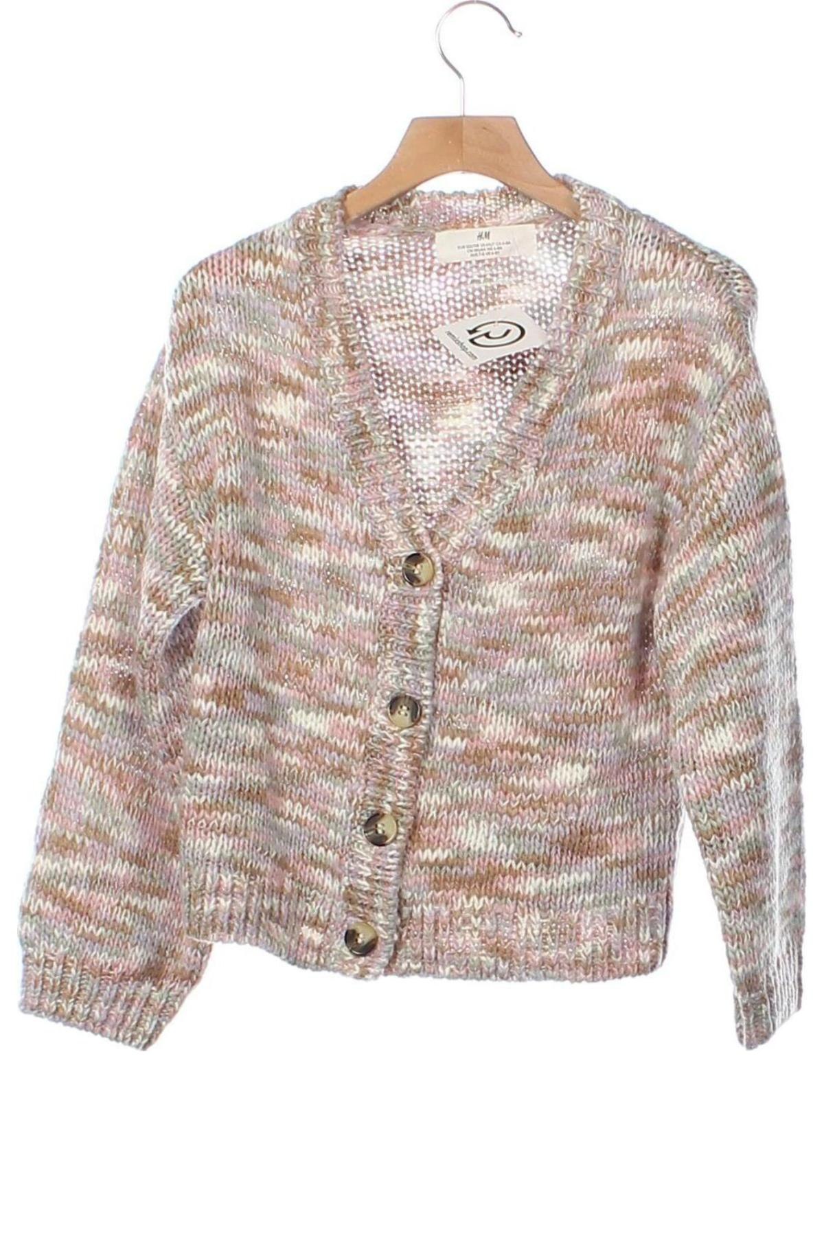 Kinder Strickjacke H&M, Größe 7-8y/ 128-134 cm, Farbe Mehrfarbig, Preis € 6,99