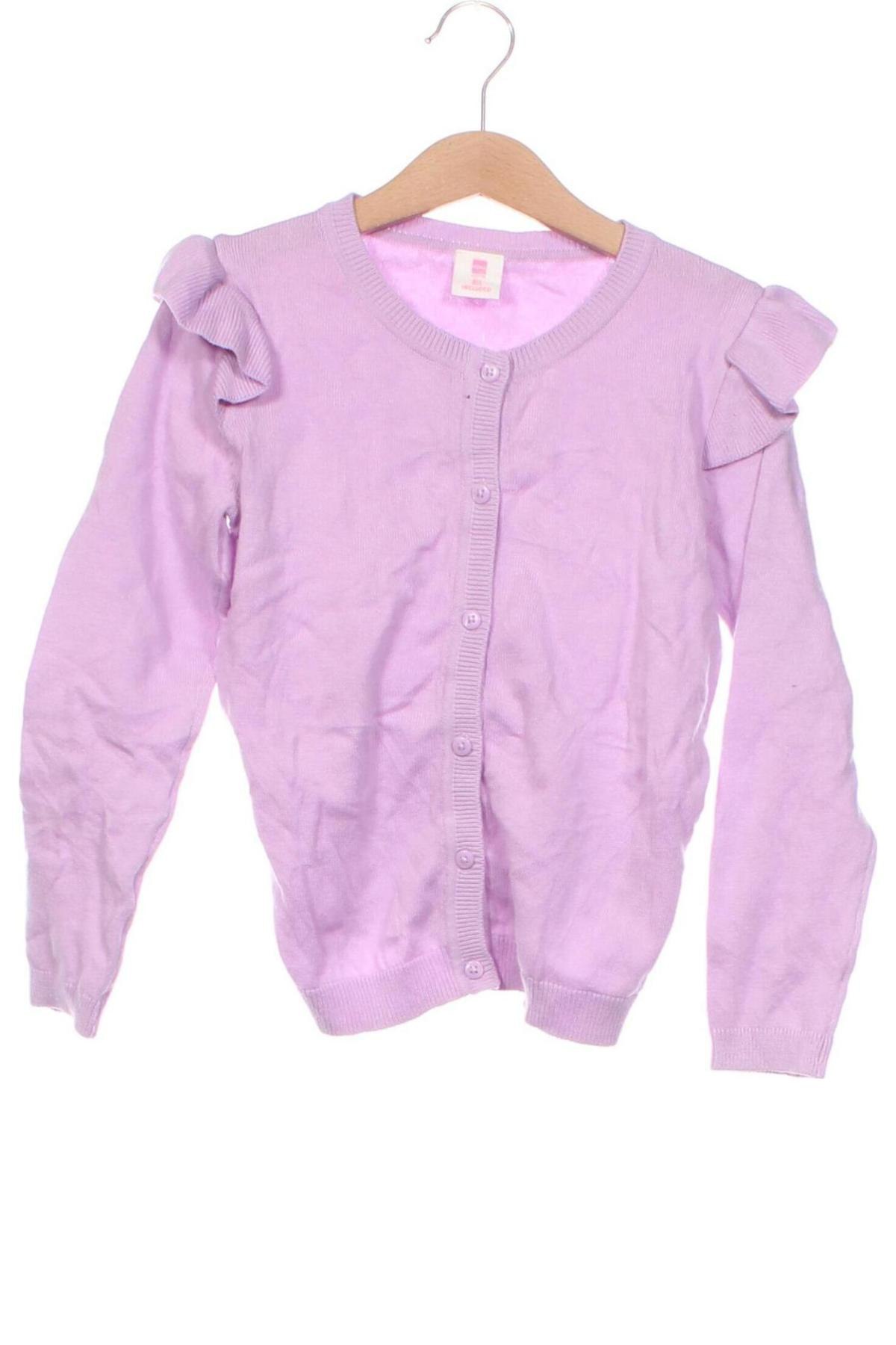 Kinder Strickjacke Hema, Größe 4-5y/ 110-116 cm, Farbe Lila, Preis € 11,99