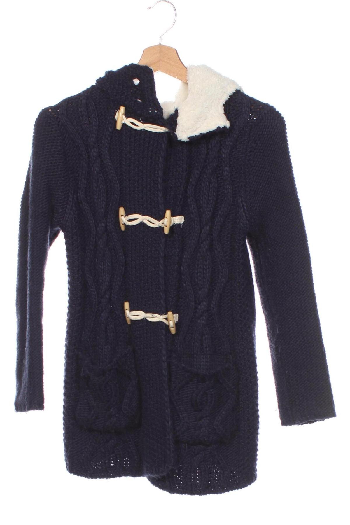 Kinder Strickjacke Zara, Größe 7-8y/ 128-134 cm, Farbe Blau, Preis 7,99 €