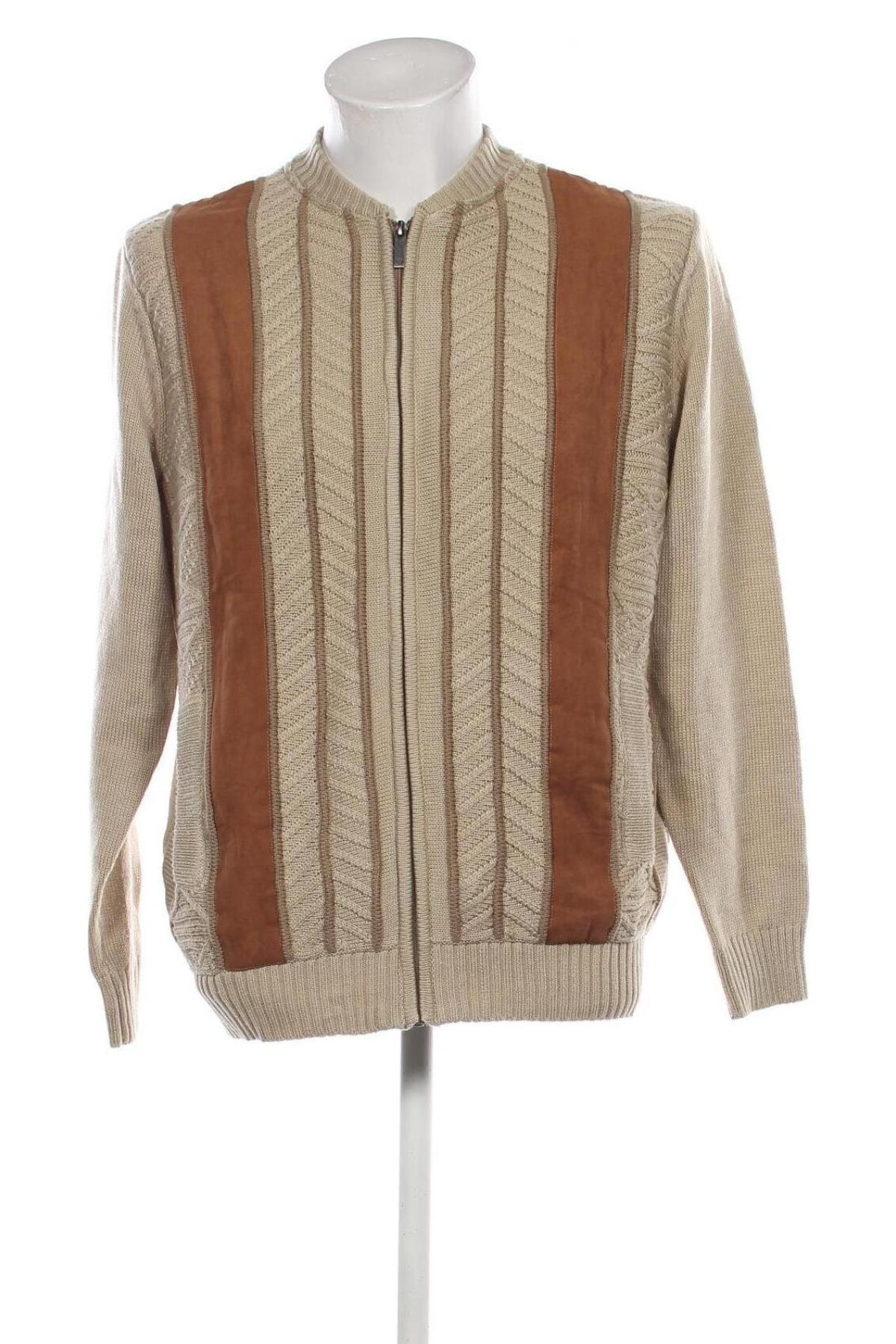 Herren Strickjacke Roger Kent, Größe XL, Farbe Beige, Preis € 33,99