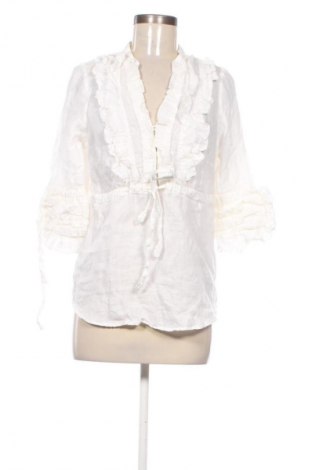 Γυναικεία μπλούζα 120% Lino, Μέγεθος L, Χρώμα Λευκό, Τιμή 63,00 €