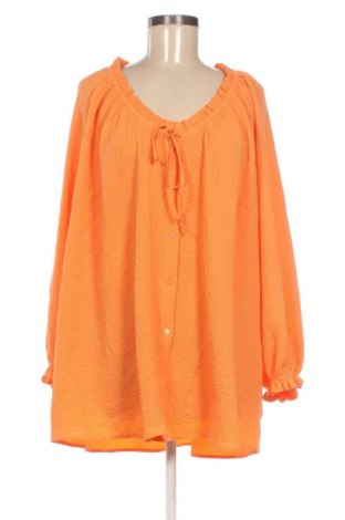Γυναικείο πουκάμισο Unbranded, Μέγεθος 4XL, Χρώμα Πορτοκαλί, Τιμή 14,99 €