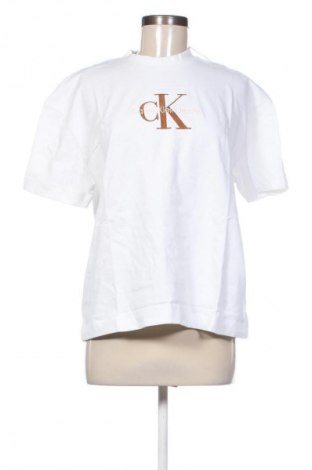 Damen T-Shirt Calvin Klein Jeans, Größe XS, Farbe Weiß, Preis 51,99 €