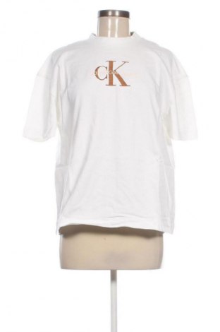 Damen T-Shirt Calvin Klein Jeans, Größe XS, Farbe Weiß, Preis 51,99 €