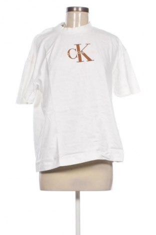 Γυναικείο t-shirt Calvin Klein Jeans, Μέγεθος XS, Χρώμα Λευκό, Τιμή 47,99 €