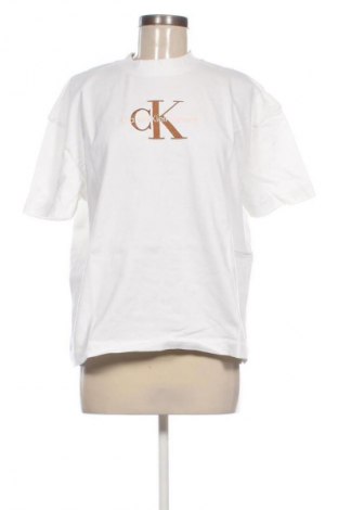 Damen T-Shirt Calvin Klein Jeans, Größe XS, Farbe Ecru, Preis 51,99 €