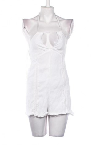 Női rövid overál Bershka, Méret S, Szín Fehér, Ár 8 264 Ft