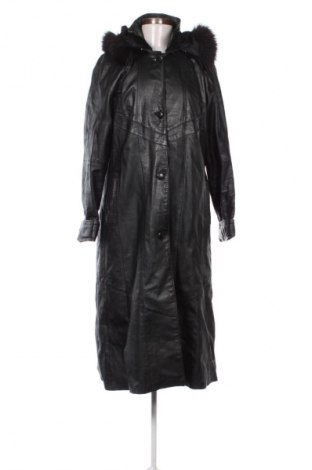 Дамско кожено палто Unbranded, Размер XL, Цвят Черен, Цена 110,00 €