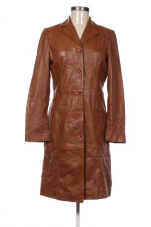 Damen Ledermantel Zara, Größe M, Farbe Braun, Preis € 104,99