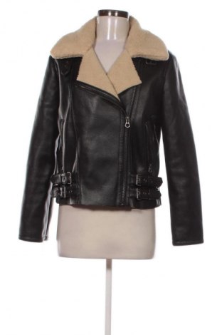 Damen Lederjacke Stradivarius, Größe S, Farbe Schwarz, Preis 30,00 €