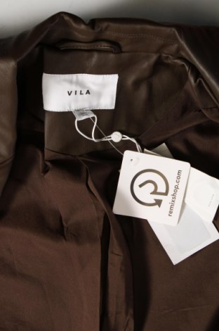Damen Lederjacke VILA, Größe S, Farbe Braun, Preis € 49,99
