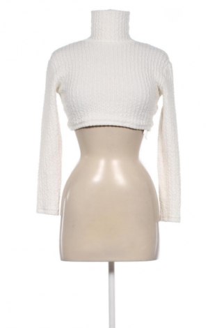 Damen Rollkragen Bershka, Größe S, Farbe Weiß, Preis 10,00 €