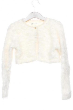Kinder Strickjacke H&M, Größe 6-7y/ 122-128 cm, Farbe Ecru, Preis 8,99 €