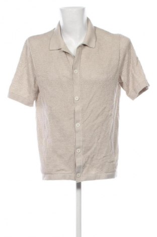 Jachetă tricotată de bărbați Jack & Jones, Mărime L, Culoare Bej, Preț 47,99 Lei