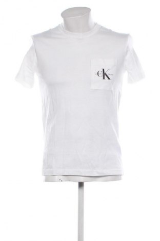 Tricou de bărbați Calvin Klein Jeans, Mărime M, Culoare Alb, Preț 215,99 Lei