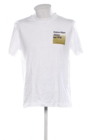 Herren Shirt Calvin Klein Jeans, Größe M, Farbe Weiß, Preis 45,99 €