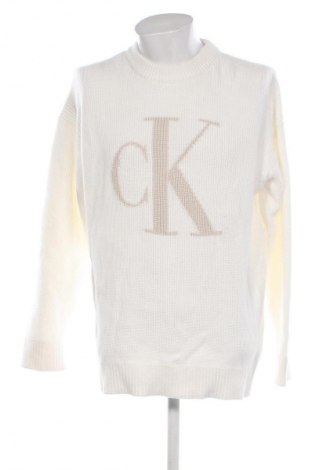 Herrenpullover Calvin Klein Jeans, Größe L, Farbe Weiß, Preis 137,99 €