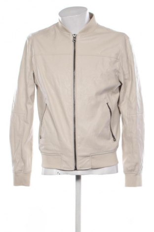 Geacă de piele pentru bărbati Zara, Mărime L, Culoare Bej, Preț 132,99 Lei