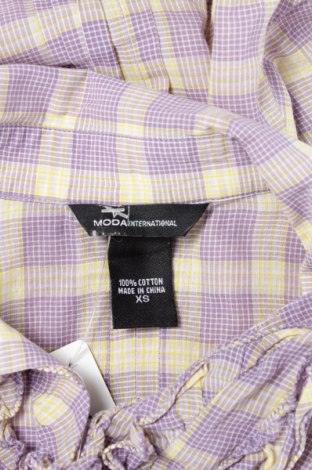 Γυναικείο πουκάμισο Moda International, Μέγεθος XS, Χρώμα Πολύχρωμο, Τιμή 12,37 €