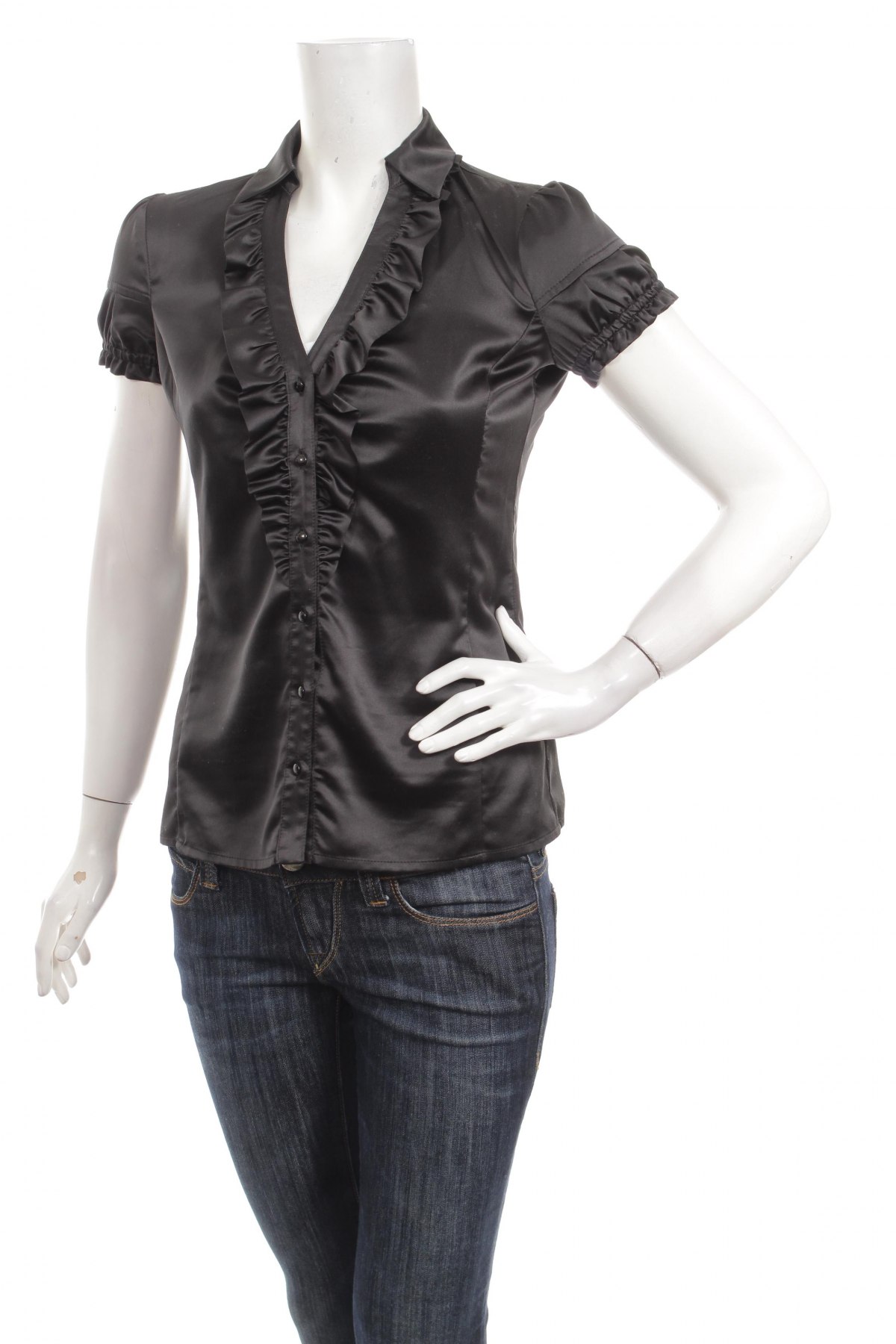 Γυναικείο πουκάμισο Dika, Μέγεθος S, Χρώμα Μαύρο, Τιμή 11,86 €