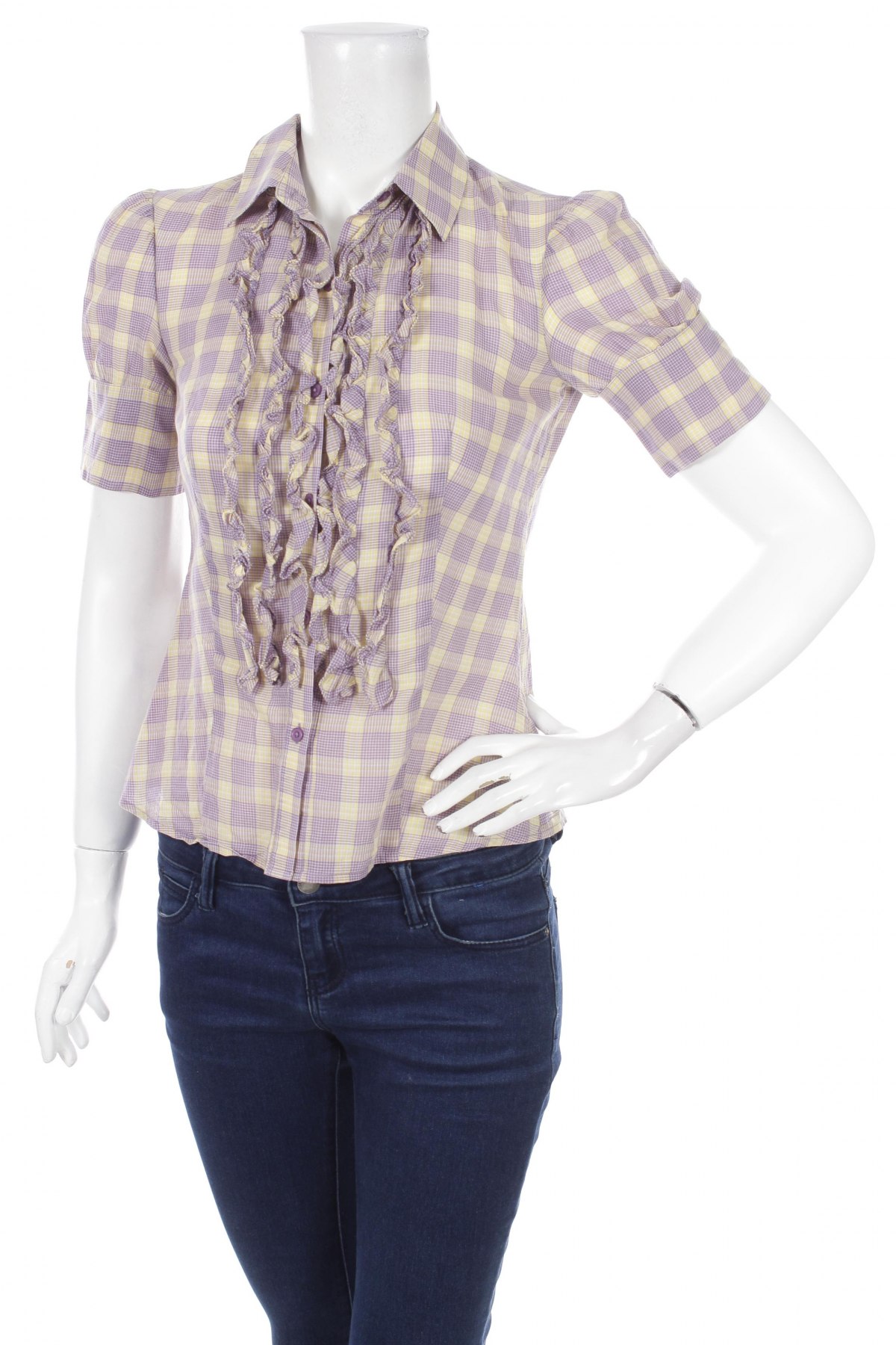 Γυναικείο πουκάμισο Moda International, Μέγεθος XS, Χρώμα Πολύχρωμο, Τιμή 12,37 €