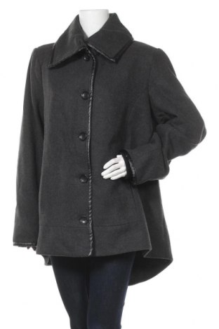 Γυναικείο παλτό Zhenzi, Μέγεθος L, Χρώμα Γκρί, 70% πολυεστέρας, 20%ακρυλικό, 10% μαλλί, Τιμή 18,92 €