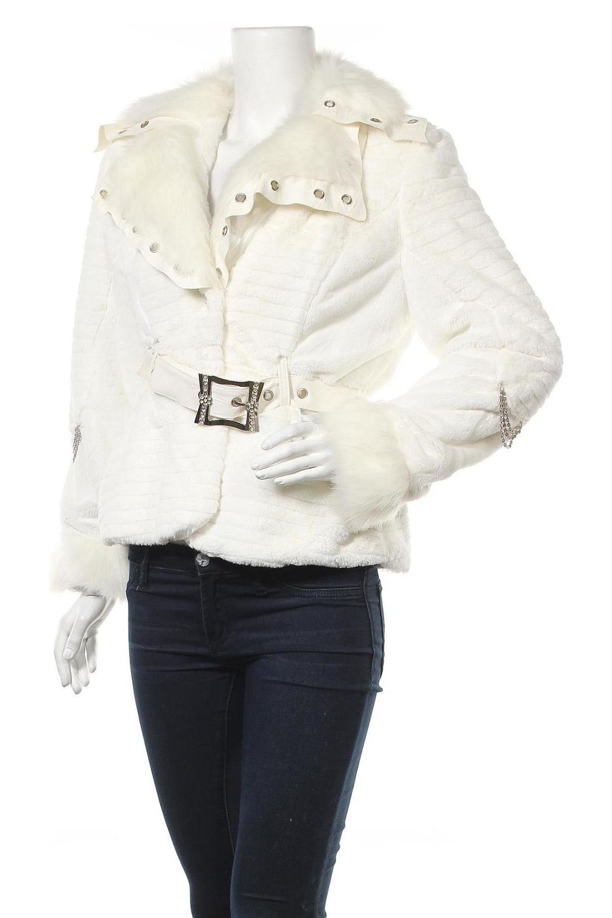 Дамско палто, Размер L, Цвят Бял, Цена 26,39 лв.